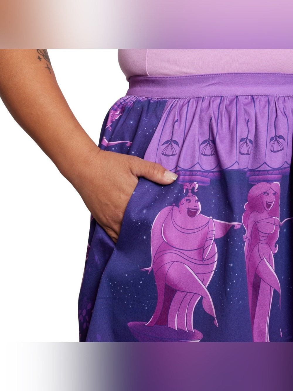 Loungefly Disney Stitch Shoppe Hercules Muses Sandy Skirt & Matching Top SET 1X - Picture 12 of 16